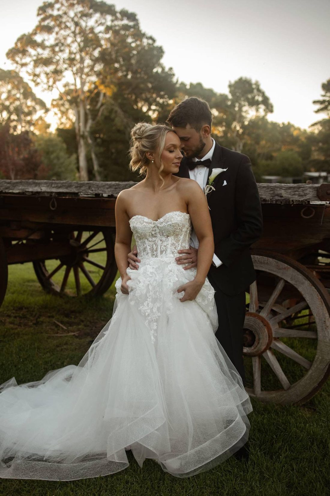 Backless burgundy formal gown