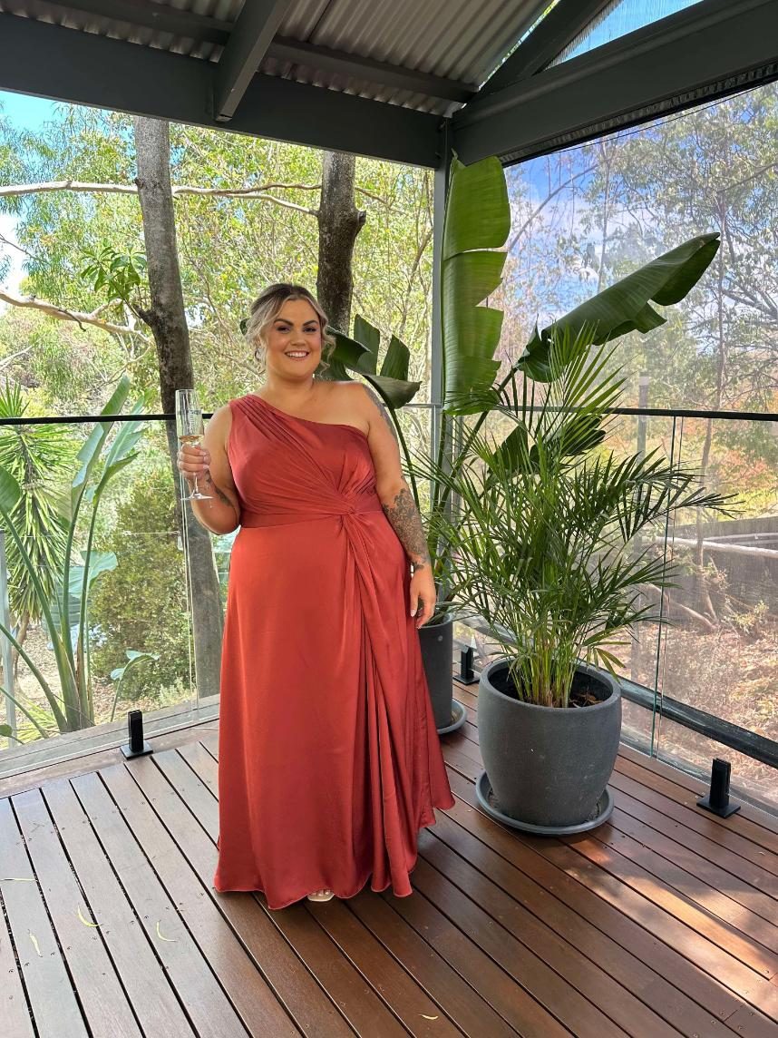Coral formal gown